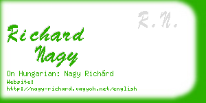 richard nagy business card